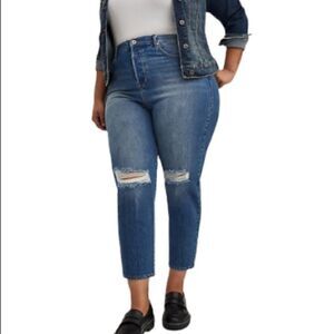 Torrid Premium Classic Denim Medium Wash Mom Jeans, Size 18